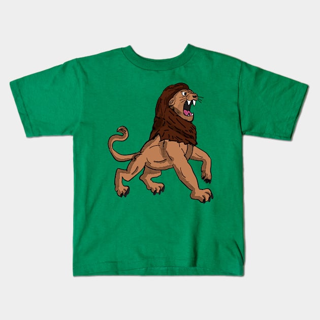 Roaring Lion 2 Kids T-Shirt by Eric03091978